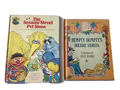2 Vintage 80s Children’s Books Junk Journaling Sesame Street Humpty Dumpty • $15