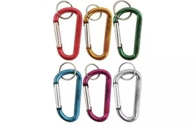 £2.99 • Buy Coloured D-Ring Carbiner Clip Karabiner Spring Snap Hook Clasp