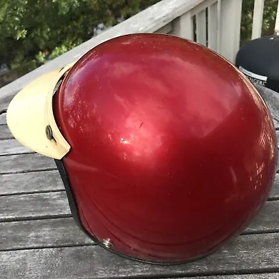 Vintage 70's DOT NORCON TW-1 Motorcycle Helmet W/ Visor L/XL • $55