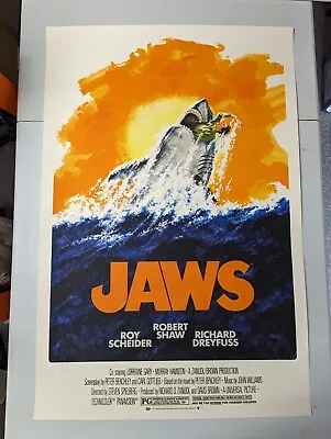 Mondo Movie Poster Official Jaws Robert Tanenbaum Shark Bigger Boat Spielberg • $138.36