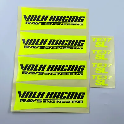 Yellow JDM Reflective RAYS VOLK Racing TE37SL Wheel Rims Sticker Decal Drift • $18.20