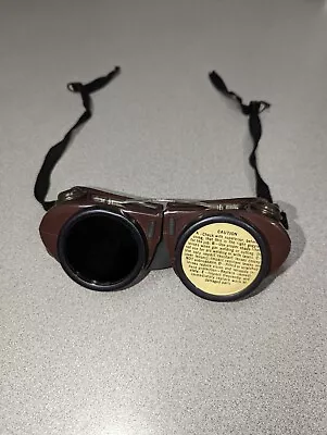 NEW Vintage Willson Plastic Brown Safety Lenses Welding Goggles Steam Punk Look • $26.94