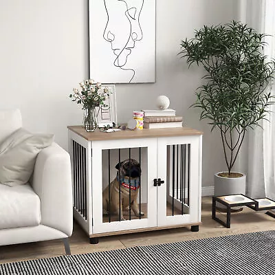 PawHut Dog Crate Furniture Side End Table W/ Door For Small Medium Dogs • $98.99
