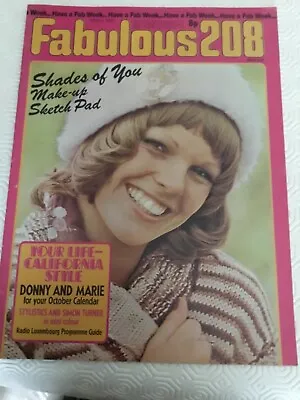 Fabulous 208 Oct 1974: Donny And Marie  Robert Redford David Essex And More! • £9.99