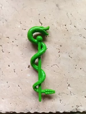 Vtg Green MOTU Masters Of The Universe King Hiss Snake Face Staff Part Weapon • $6