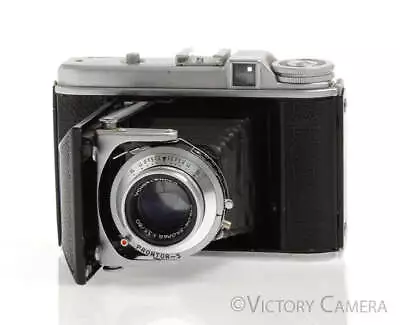 Voigtlander Perkeo II Chrome 6x6 Folding Camera W/ Color-Skopar 80mm F3.5 • $345