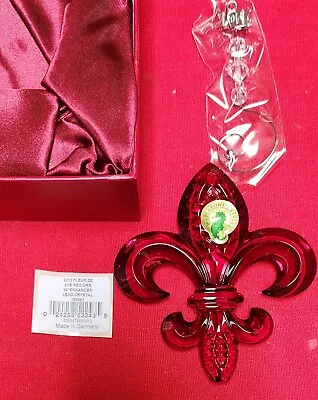 2013 Waterford Red Fleur De Lys Ornament NIB • $35