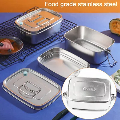 £10.89 • Buy 1500ml Stainless Steel Lunch Box Portable Bento Seal Food Container Case