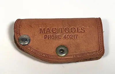 Vintage Mac Tools Key Case Fob Pouch Leather Holder Accessory Rat Rod York Pa • $17.50