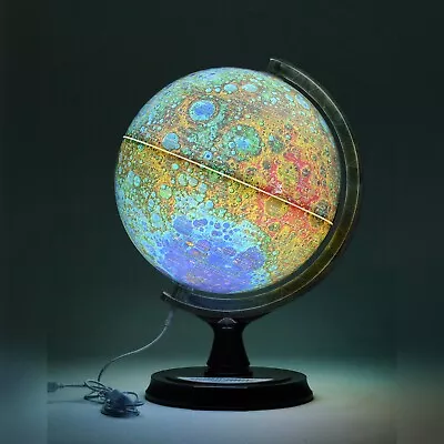 Mapsoft Ace Illuminated Topography Moon Globe 30cm/12  MTI-30 Moon Lamp Led • $135