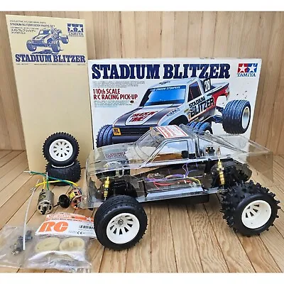 RARE Vintage 1992 Tamiya Stadium Blitzer 58106 + NEW Extras & NEW Body 50448 • $599