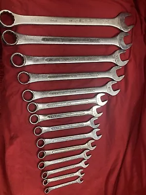 SK  S&K Combination Wrench Set Sae 14 Piece Includes Large Sizes • $99