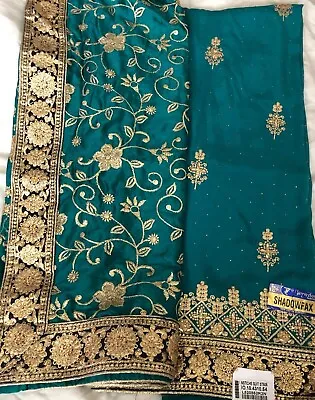 £31.99 • Buy Womens Unstitched Indian Pakistani Suit Salwar Kameez Embroidery Wedding Event