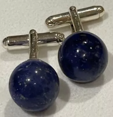 BARNEYS NEW YORK .925 Sterling Silver & Lapis Lazuli Cufflinks (RARE) • $155