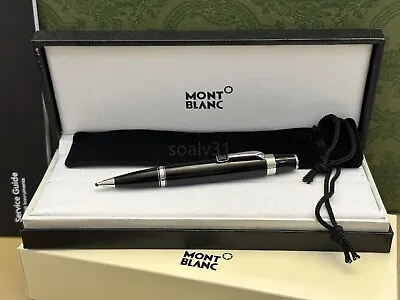 Mǒntblanc Resin Black Signing Pen Ballpoint Pen 164 Silver Black Onyx • $9