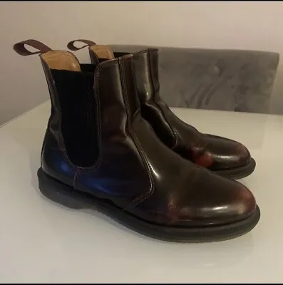 £38 • Buy Dr Martens Flora Burgundy Chelsea Boots UK Size 6 