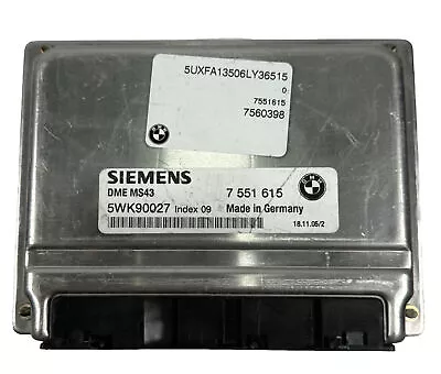 2005 BMW X5 3.0L OEM Engine Computer Control Module ECU DME 7551615 2006 • $100