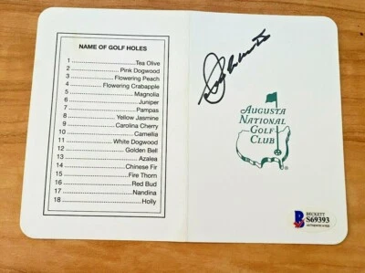 £374.83 • Buy Seve Ballesteros Signed Augusta National Masters Scorecard Beckett Certified