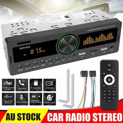 Car Radio Stereo Bluetooth 1 Din Head Unit Player USB AUX/MP3//SD/AUX-IN/FM • $28.95