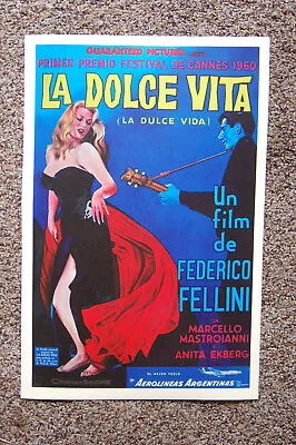 La Dolce Vita Movie Lobby Card Poster Anita Ekberg • $6