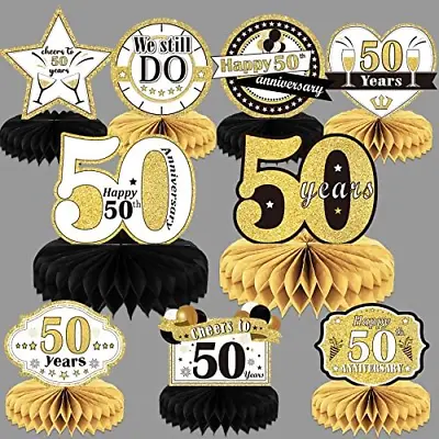 9 Pieces 50th Anniversary Decorations Birthday Centerpieces For Tables...  • $16.06
