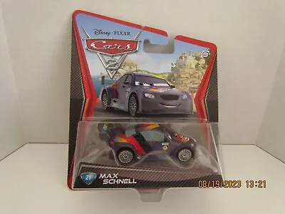 Disney Pixar Cars 2 2010 MAX SCHNELL 21 MULTI COLOR ORIGINAL BACKER CARD Hot CBV • $6.85