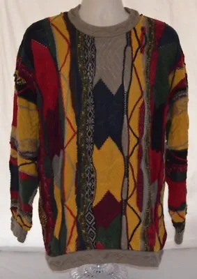 RARE 90s Vtg COOGI Australia REGGAE BIGGIE MCGREGOR Earth Tones Mens L  • $505.81