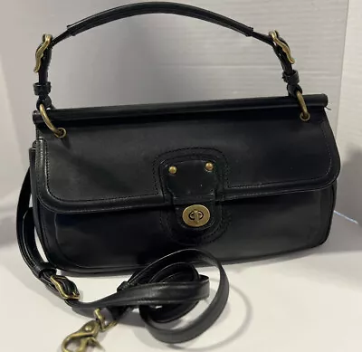 Coach City Willis Turn Lock Leather Crossbody Legacy Top Handle Bag Purse 22062 • $89