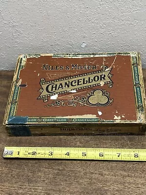 Vintage Niles &Moser Chancellor Cigar Box~ Factory #1896 1st.Dist. State Of PA. • $14.99