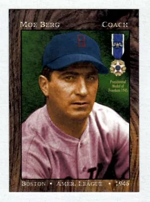 Moe Berg / '46 Boston Red Sox / WW2 Spy & Jewish War Hero / NM+ FREE SHIPPING • $14.95