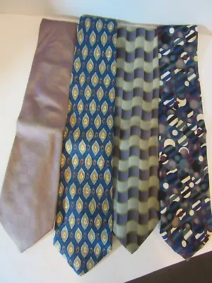 Lot Of 4 VINTAGE Collecta SILK Neckties: Conte Di Milano JHaneBarnes Wong - DG • $4