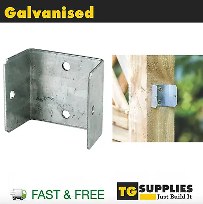 £5.99 • Buy Heavy Duty Fence Panel Clip Trellis Bracket Garden Decking Galvanised 47mm Fence