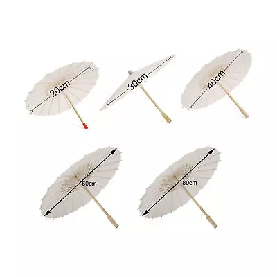 Chinese Bamboo Parasol Umbrella Oiled Paper Umbrella Travel Trip Outdoor • $14.99