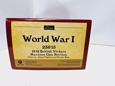 W Britain 23015  WW1 British 1916 Vickers Machine Gun Section Boxed • £110.50