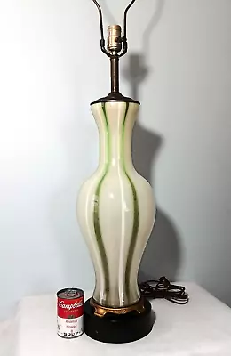 Very Large 40  Vintage Mid-Century Modern Italian Murano Glass Table Lamp • $299