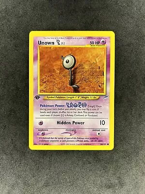 Unown L - 86/105 - Neo Destiny 2002 PokÉmon Wotc 1st Edition - Nm • $4.56