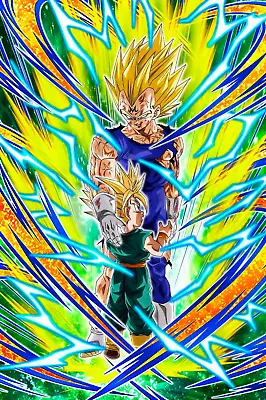 Dragon Ball Poster Majin Vegeta With Kid Trunks 12inx18in Free Shipping • $9.95