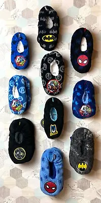 Marvel DC Boy's Slippers Spider-Man Batman Avengers Size UK 8-9 / 10-11 / 12-13 • £6.98