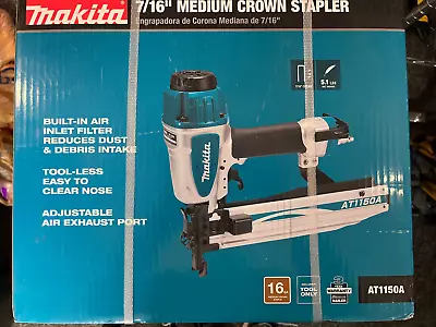 Makita AT1150A 16-Gauge 7/16 In. Medium Crown Pneumatic Stapler (New In Box) • $229