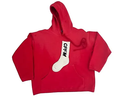 CPFM X HUMAN MADE  CACTUS PLANT FLEA MARKET  Red Sock Logo Hoodie 2 Near New • $350