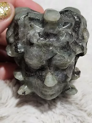 Crystal Labradorite Medusa Carving • $30