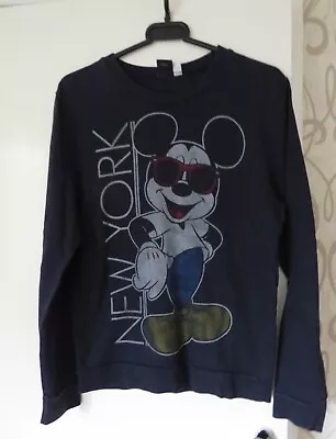 Unisex Sweatshirt - Mickey Mouse And New York On The Front Size Small • £5