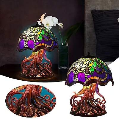 Colored Glass Flower Mushroom Series Table Lamp 5.9 In Table Lamp Night Lamp US • $29.99