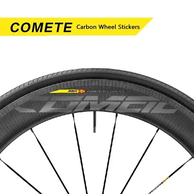 Two Wheel Stickers Set For MAVIC COMETE Road Bike Bicycle Carbon Cycling Decals • $42.14