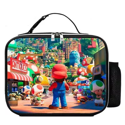 £8.99 • Buy Mario Boys Girls Children Kid's School Insulated Lunch Food Leather Hand Bag New