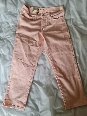 Brand New Womens Levi’s 311 Shaping Skinny Capri Baby Pink Jeans Size 28 • £21.99