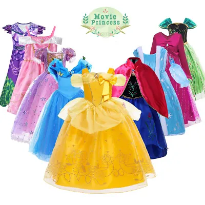 £7.99 • Buy Kids Girls Princess Fancy Dress Up Cosplay Party Costume Outfit Cinderella Elsa