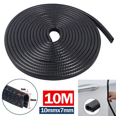 10M Car Door Boot Edge Protector Strip Trim U Shape Guard Seal Rubber Black UK • £6.29