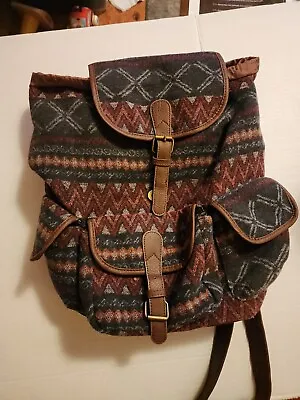 Mossimo Supply Co. Diamond Triangle Aztec Print Red Pink Gray Bag Backpack • $25.60