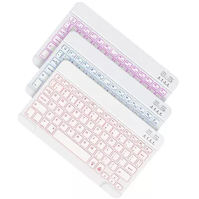 Bluetooth Wireless Rechargeable LED Keyboard For IPad IPad Pro IPad Mini White • $14.99